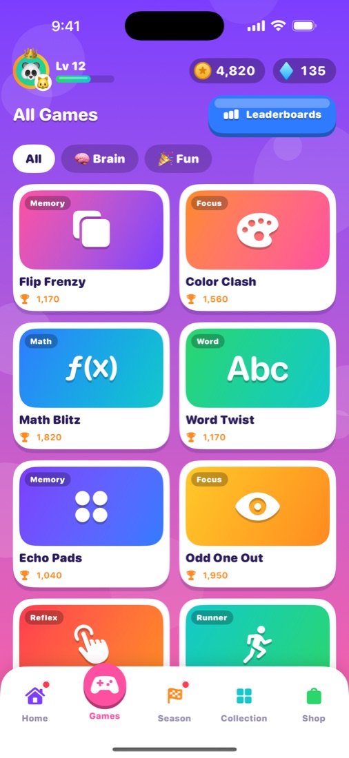 The Playburst games list